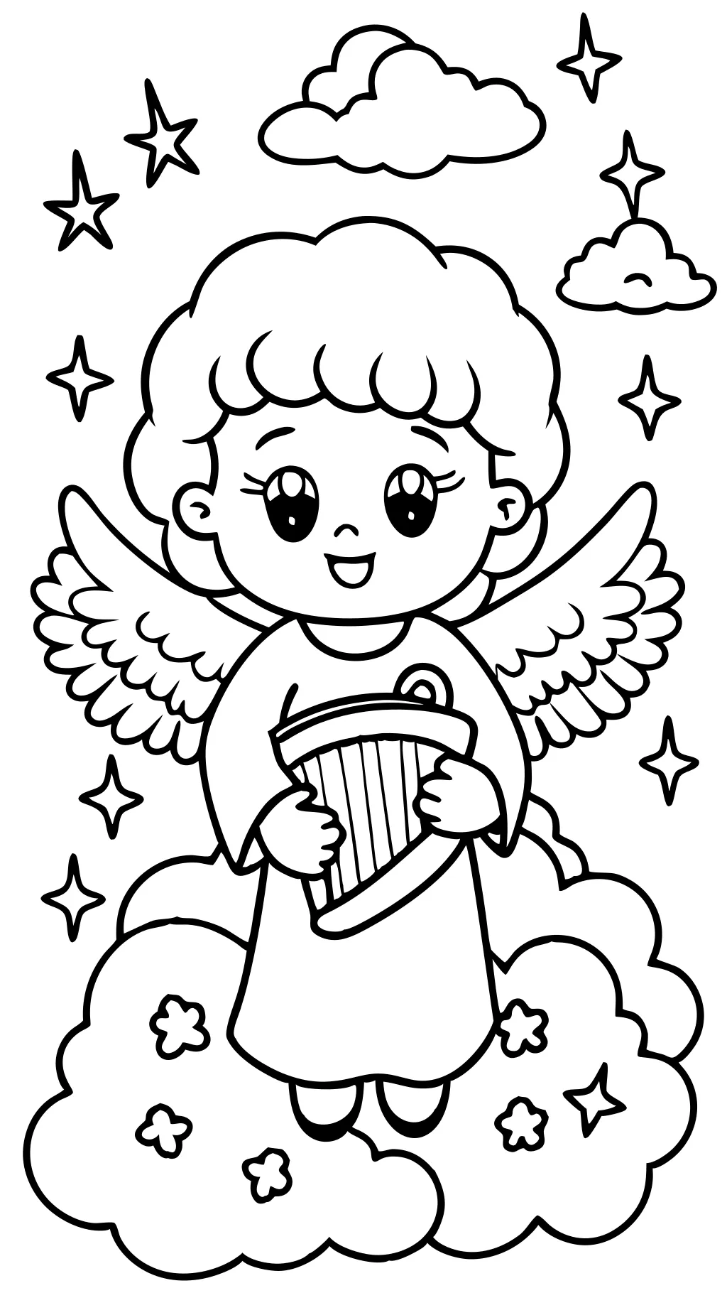 cute angel coloring pages